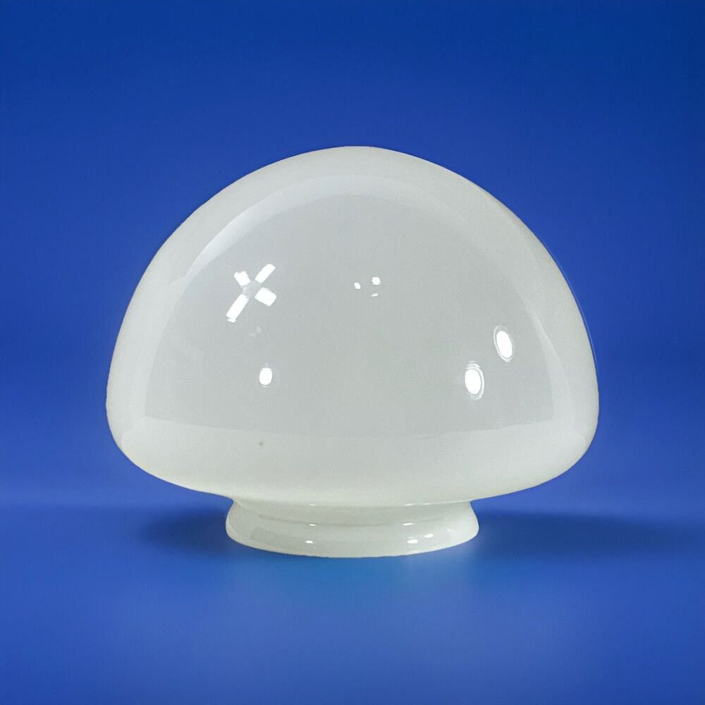 Mushroom Shaped Replacement 3" Opening White Milk Glass Lamp Shade